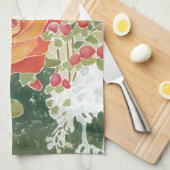 真夜中の花模様IV キッチンタオル (四つ折り)