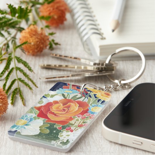 真夜中の花模様IV キーホルダー (正面右)