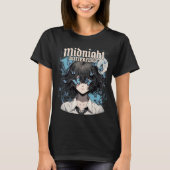 真夜中の蝶々 - ゴシック系アニメ少女 Tシャツ (正面)