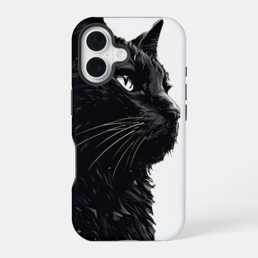真夜中の視線 iPhone 16ケース (裏面)