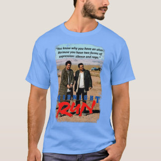 真夜中の走沈黙と怒り Tシャツ
