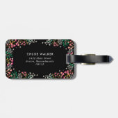 真夜中の野生の花-名前及びイニシャル ラゲッジタグ (裏面横)