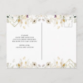 真夜中の野草 | 幾何学日付の保存 案内ポストカード (裏面)