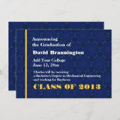 真夜中の金ゴールドの新しい卒業生の発表年G201 案内状 (正面/裏面)