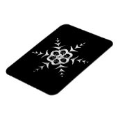 真夜中の銀色の雪 マグネット (左側)