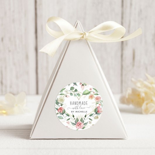 真夜中の開花手作り愛ハートフローラ ラウンドシール