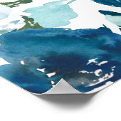 真夜中の開花結婚のウェルカムサイン ポスター (角)