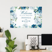 真夜中の開花結婚のウェルカムサイン ポスター (ホームオフィス)