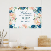 真夜中の開花結婚のウェルカムサイン ポスター (キッチン)