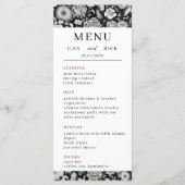 真夜中の開花：暗いフローラエレガントな結婚式 メニュー (正面)