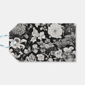 真夜中の開花：暗いフローラ結婚の ギフトタグ (裏面横)