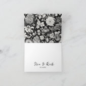 真夜中の開花：暗いフローラ結婚の サンキューカード (内部)