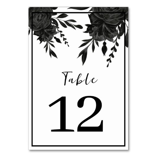 真夜中の開花：暗いフローラ結婚の テーブルナンバー (正面)