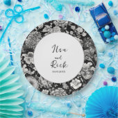 真夜中の開花：暗いフローラ結婚の ペーパープレート (パーティー)