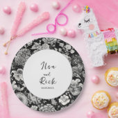 真夜中の開花：暗いフローラ結婚の ペーパープレート (パーティー)