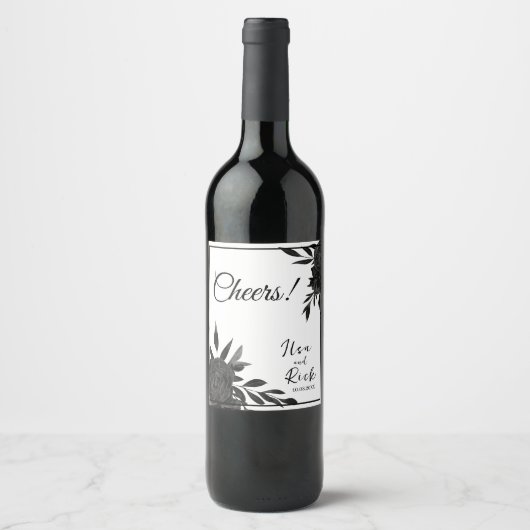 真夜中の開花：暗いフローラ結婚の ワインラベル (正面)