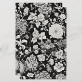 真夜中の開花：暗いフローラ結婚の 便箋 (正面/裏面)