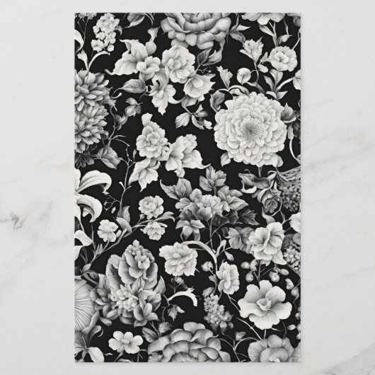 真夜中の開花：暗いフローラ結婚の 便箋 (正面)