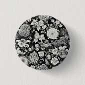 真夜中の開花：暗いフローラ 缶バッジ (正面)