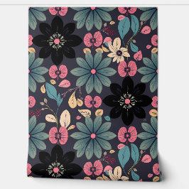 真夜中の開花：魅力的な暗いフローラファンタジー 壁紙