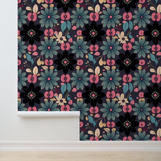 真夜中の開花：魅力的な暗いフローラファンタジー 壁紙 (アプリケーション)