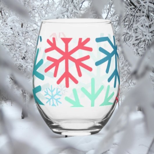 真夜中の降雪の茎のないワイングラス ステムなしワイングラス