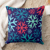 真夜中の雪の投げ枕 クッション (ブランケット)