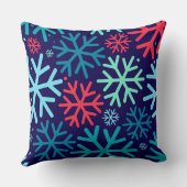 真夜中の雪の投げ枕 クッション (裏面)