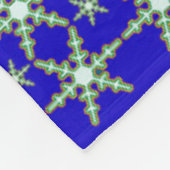 真夜中の雪片 フリースブランケット (角)