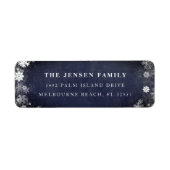 真夜中の霜 |休日差出人住所 ラベル (正面)