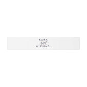 真夜中の青い書道およびダイヤモンドとの白 招待状ベリーバンド (フラット)