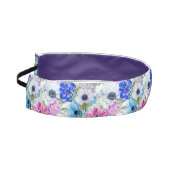真夜中の青い紫色の水彩画の花模様 アスレチックヘッドバンド (左)
