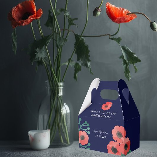 真夜中の青い赤いポピーは私の花嫁になる フェイバーボックス