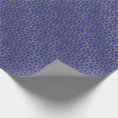 真夜中の青い金ゴールドの勾配の星のアラベスクパターン ラッピングペーパー (角)