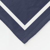 真夜中の青および白く航海のないかり フリースブランケット (角)