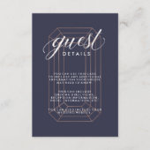 真夜中の青く幾何学的なダイヤモンドのゲスト情報 エンクロージャーカード (正面)