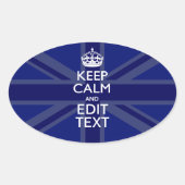 真夜中の青はあなたの文字の英国国旗得るために平静を保ちます 楕円形シール (正面)