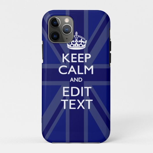 真夜中の青はあなたの文字の英国国旗得るために平静を保ちます Case-Mate iPhoneケース (裏面)