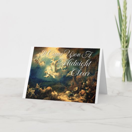 真夜中の静かな闇にキリストの降誕 シーズンカード (正面)