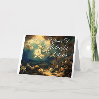 真夜中の静かな闇に降り注ぐクリスマスカード シーズンカード