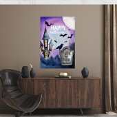 真夜中の魔法:ハロウィーントリックまたはトリートパープル ポスター