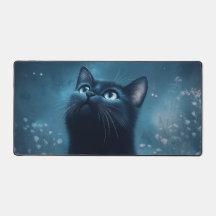 真夜中の黒猫の星空観察