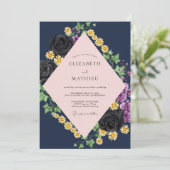 真夜中の黒薔薇の結婚式 招待状 (スタンド正面)