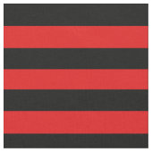 真夜中の黒、明るく赤い柄は、縞で飾ります ファブリック (クローズアップ)