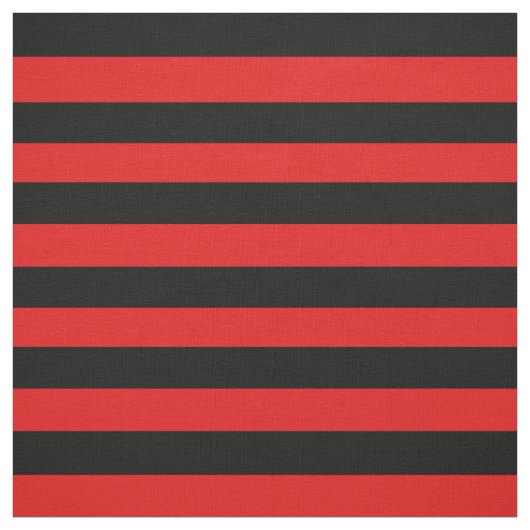 真夜中の黒、明るく赤い柄は、縞で飾ります ファブリック (見本)