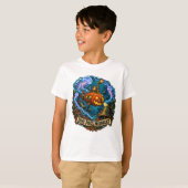 真夜中を潜るカボチャの潜水艦 Tシャツ (正面フル)