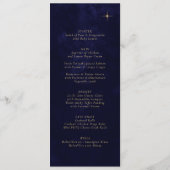 真夜中エレガントの金ゴールドムーンスターズ結婚ズ メニュー (裏面)