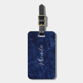 真夜中エレガント青 ラゲッジタグ (正面縦)