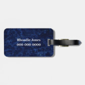 真夜中エレガント青 ラゲッジタグ (裏面横)