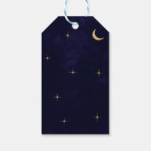 真夜中クラシック金ゴールドムーンスター結婚ズ・サンキュー ギフトタグ (裏面)